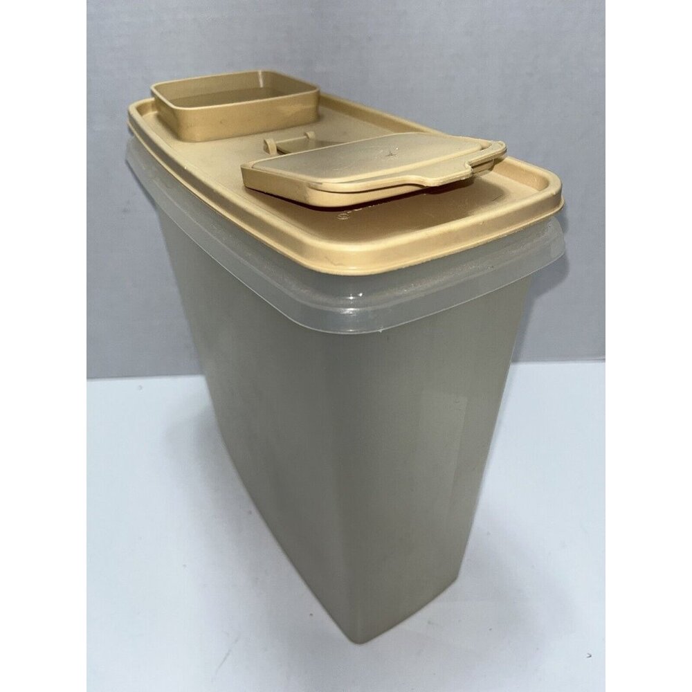 Vintage Tupperware Cereal Keeper 1588-5 with Beige Lid - Picture 7 of 12